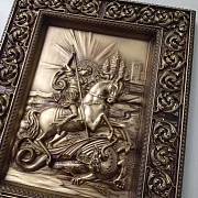Резная Икона Святой Георгий Победоносец — необычный подарок — фотография 9
