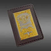 Кожаная обложка на паспорт №1 — оригинальный подарок — фотография 3