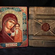 Венчальная пара. Казанская Богоматерь и Спас — оригинальный подарок — фотография 2