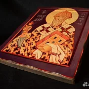 Икона деревянная св. Спиридон Тримифунтский — необычный подарок — фотография 5