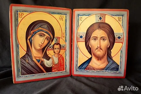 На память: Иконы деревянные. "Венчальная Пара"