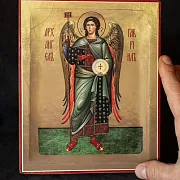 Икона "Архангел Гавриил" 21*17 см — оригинальный подарок — фотография 1