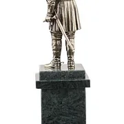Настольные часы «Пётр I» на змеевике — необычный подарок — фотография 5