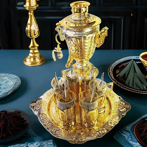Чайный набор с самоваром. Златоуст — красивый подарок