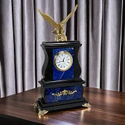 Часы «Орёл» с лазуритом и долеритом, 155×70×290 мм — оригинальный подарок — фотография 1