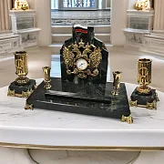 Часы «Президентские» с подставками и гербом РФ — оригинальный подарок — фотография 1