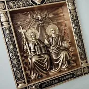 Подарочная резная икона Пресвятая Троица (Новозаветная) — фотография 6