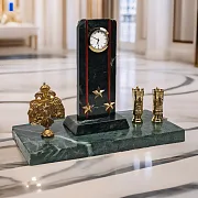 Часы «Погон» с гербом МЧС и подставками в подарок — фотография 1