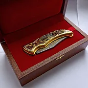 На память: Дамасский складной нож «Медведь» №2 — фотография 3