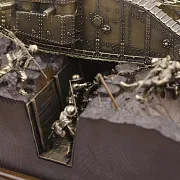 Диорама «Битва на реке Сомме», бронза и ясень, 1:35 — красивый подарок — фотография 5