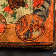 Икона деревянная "Спас Нерукотворный" — необычный подарок — фотография 7