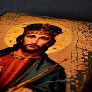 Икона под старину "Христос Вседержитель" — красивый подарок — фотография 6
