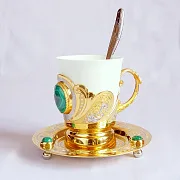 Подарочная кофейная пара из фарфора "Дуэт". Златоуст — фотография 2