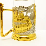 На память: Металлический подстаканник «Нефть» — фотография 4