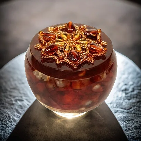 Янтарная шкатулка для украшений высотой 50 мм — оригинальный подарок